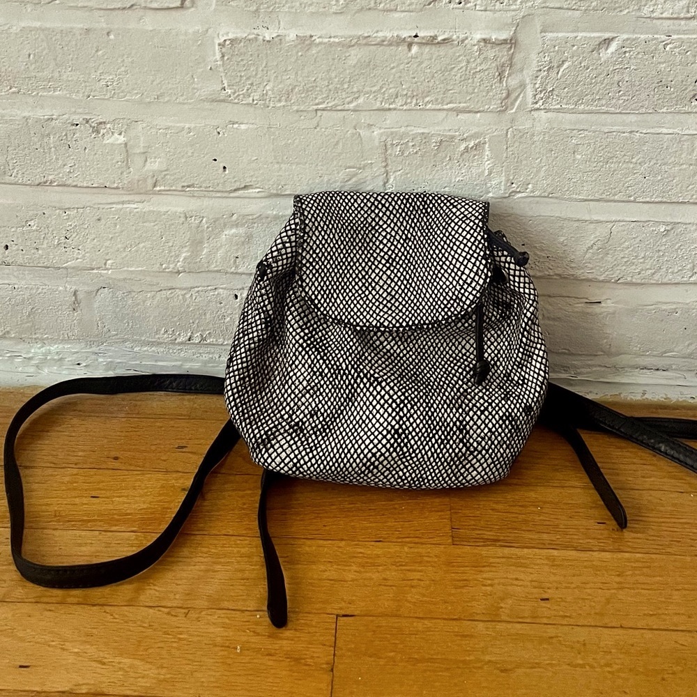 Snakeskin mini backpack